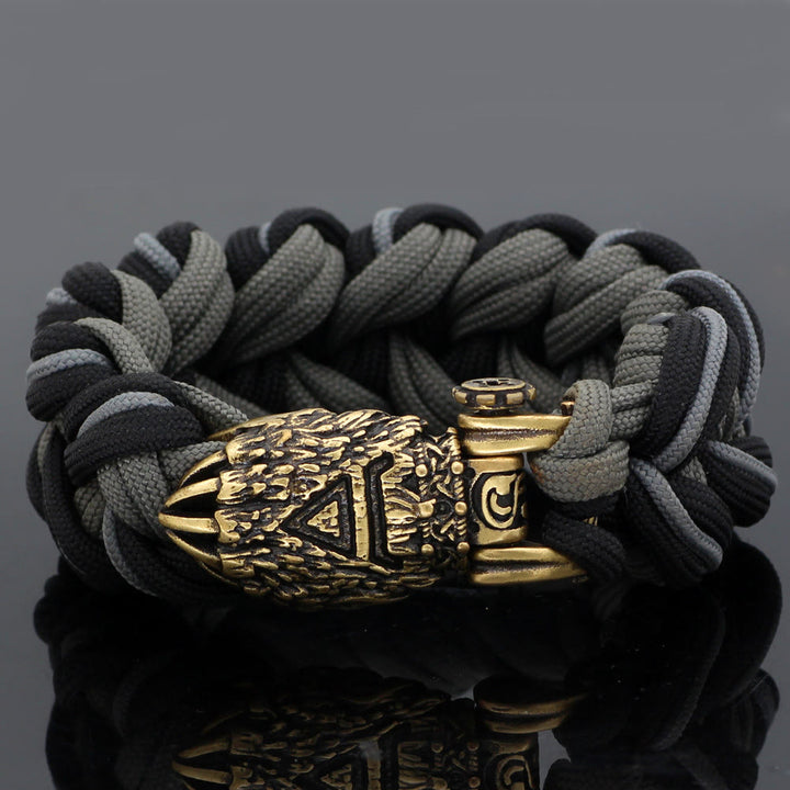 WorldNorse Braided Viking Bear Paw Bracelet