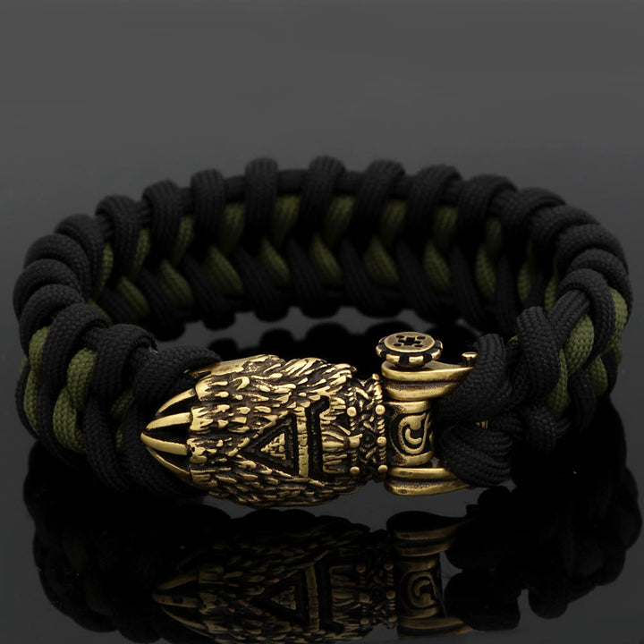 WorldNorse Braided Viking Bear Paracord Bracelet