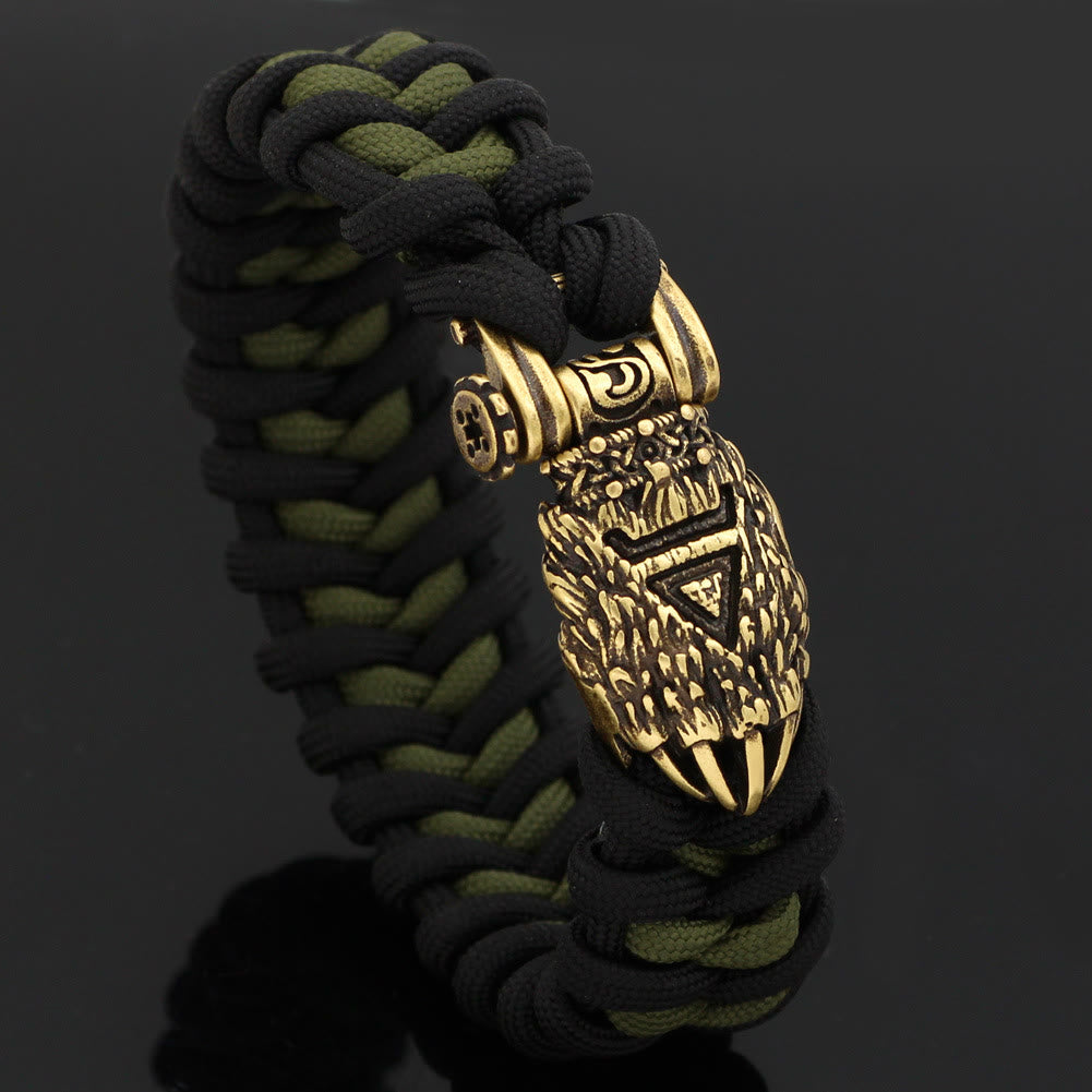 WorldNorse Braided Viking Bear Paracord Bracelet