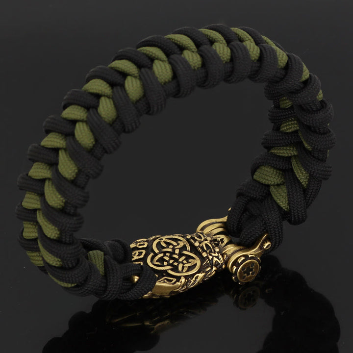 WorldNorse Braided Viking Bear Paracord Bracelet