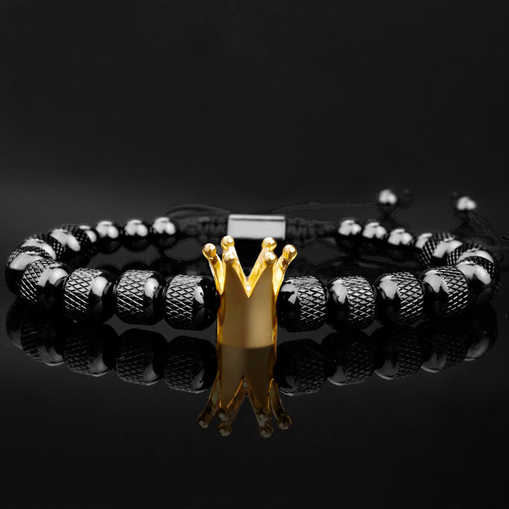 WorldNorse Royal Crown Roman Numeral Bracelet