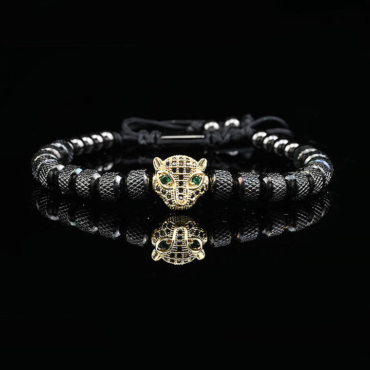WorldNorse Regal Panther Bracelet - Black&Gold Single Piece - Black Zircon - image 11
