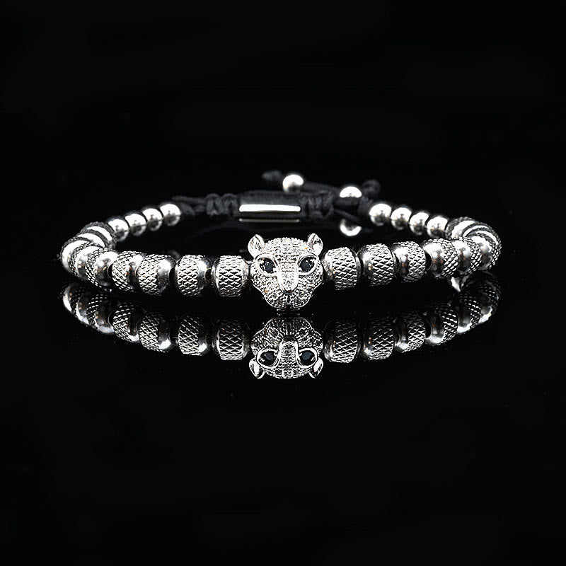 WorldNorse Regal Panther Bracelet - Silver Single Piece - Black Eyes - image 8