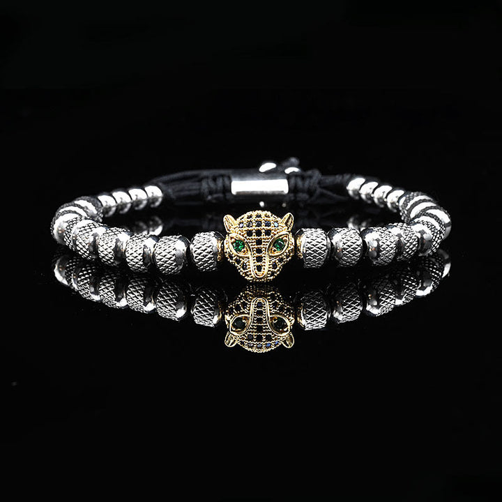 WorldNorse Regal Panther Bracelet - Silver&Gold Single Piece - Black Zircon - image 9