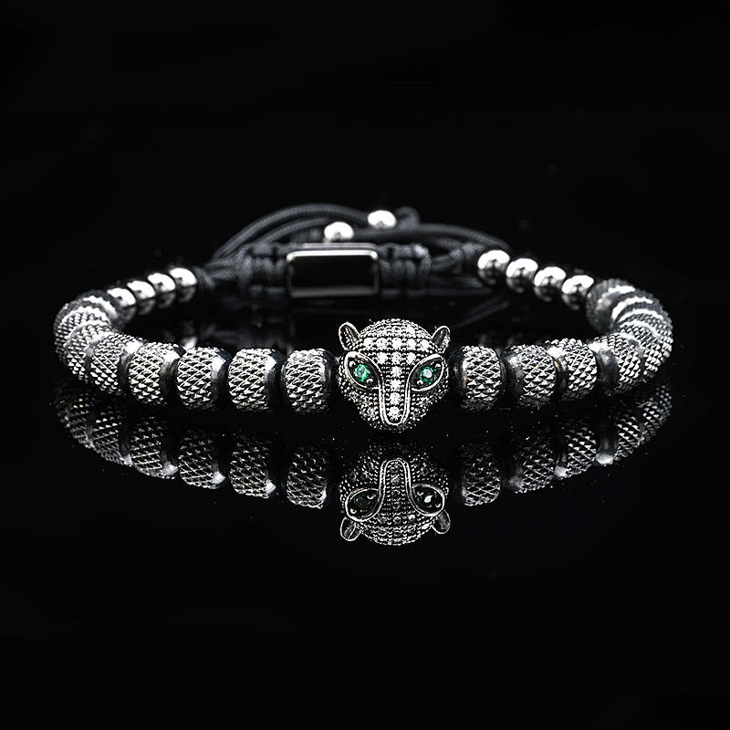 WorldNorse Regal Panther Bracelet - Black Single Piece - White Zircon - image 2