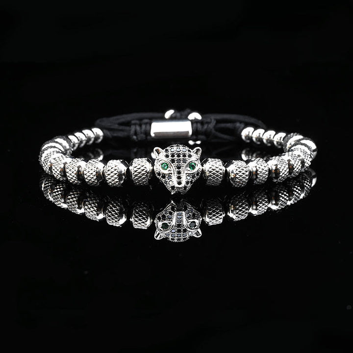 WorldNorse Regal Panther Bracelet - Silver Single Piece - Black Zircon - image 6