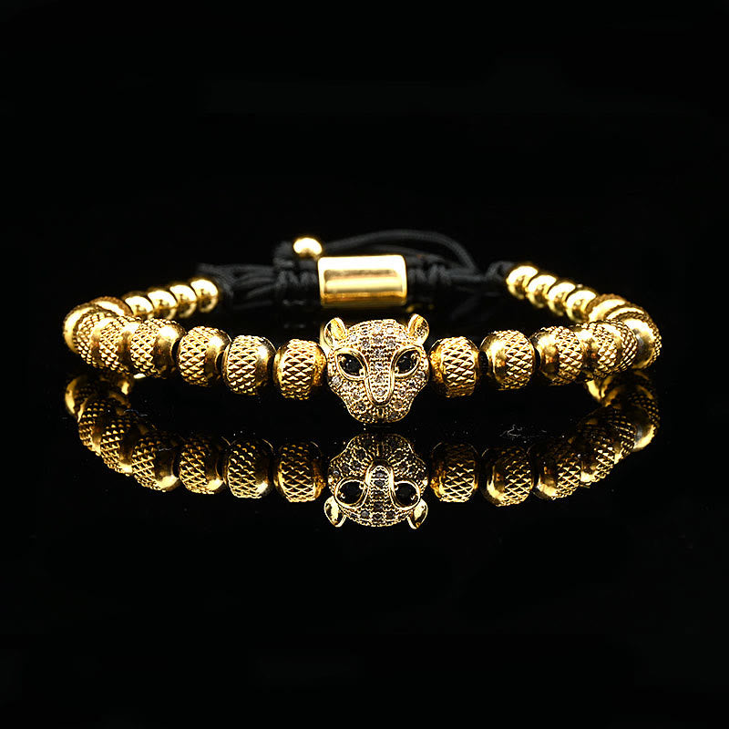 WorldNorse Regal Panther Bracelet - Gold Single Piece - Black Eyes - image 5