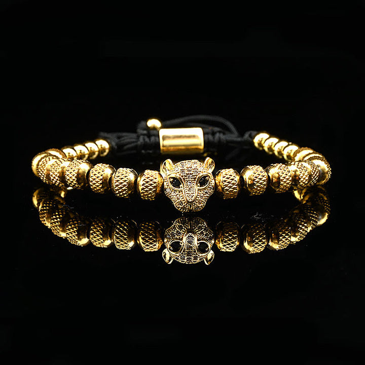 WorldNorse Regal Panther Bracelet - Gold Single Piece - Black Eyes - image 5