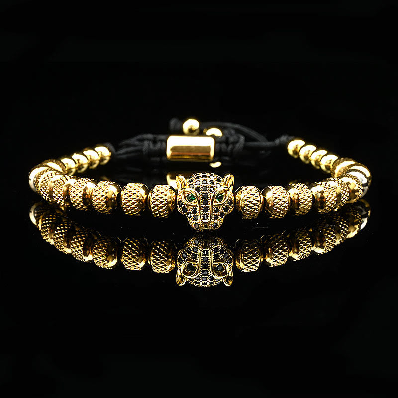 WorldNorse Regal Panther Bracelet - Gold Single Piece - Black Zircon - image 3