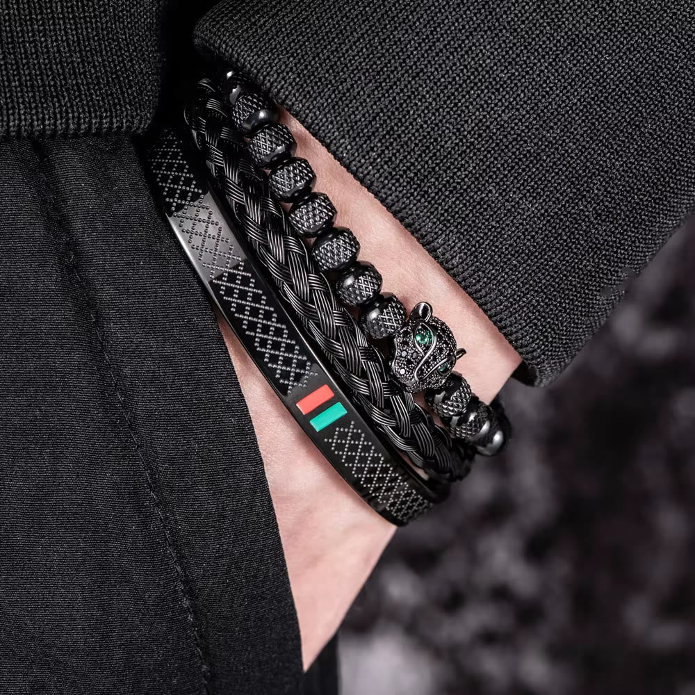 WorldNorse Panther Head Bracelet Set - image 1