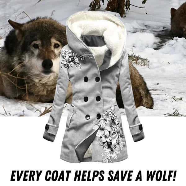 WorldNorse Winter Wolf Double-Breasted Coat