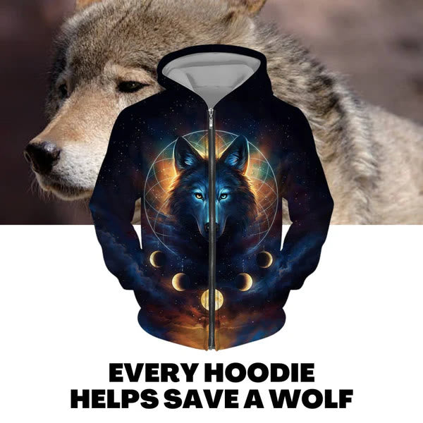 WorldNorse Wolves Howling Hoodie