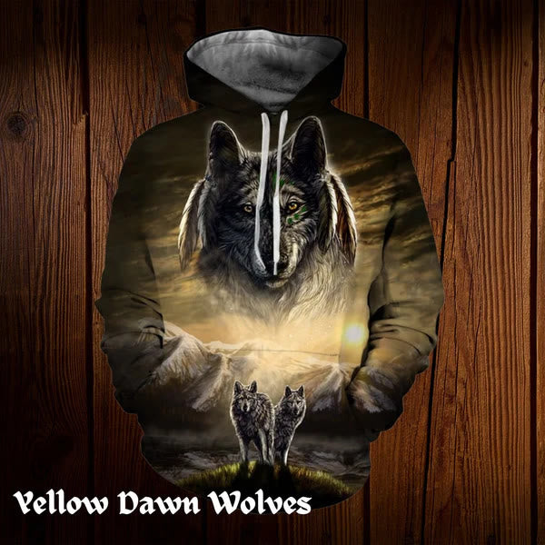 WorldNorse Moonlight Wolves Hoodie