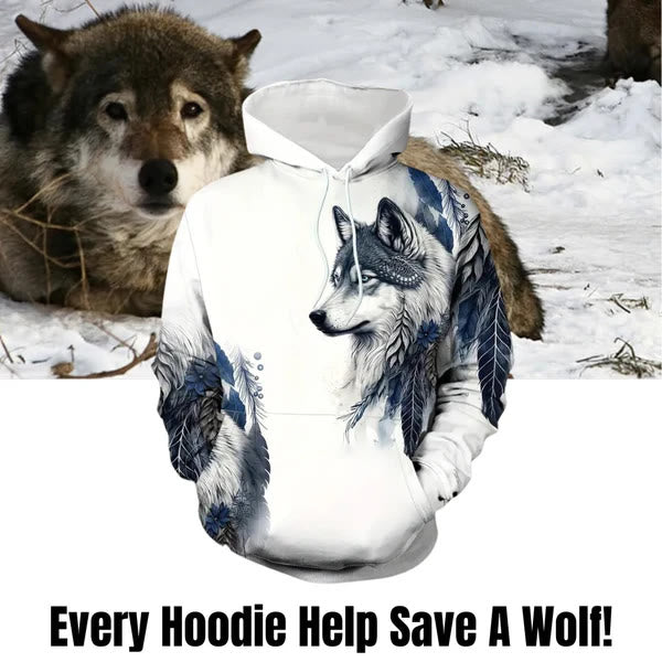 WorldNorse Winter Wolf Protector Hoodie