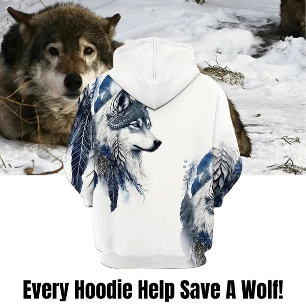 WorldNorse Winter Wolf Protector Hoodie