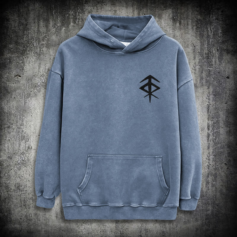 WorldNorse Vegvisir Double-Sided Print Washed Hoodie - image 22