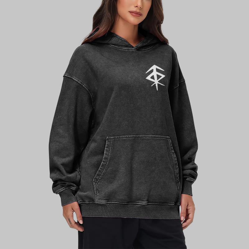 WorldNorse Vegvisir Double-Sided Print Washed Hoodie - image 13