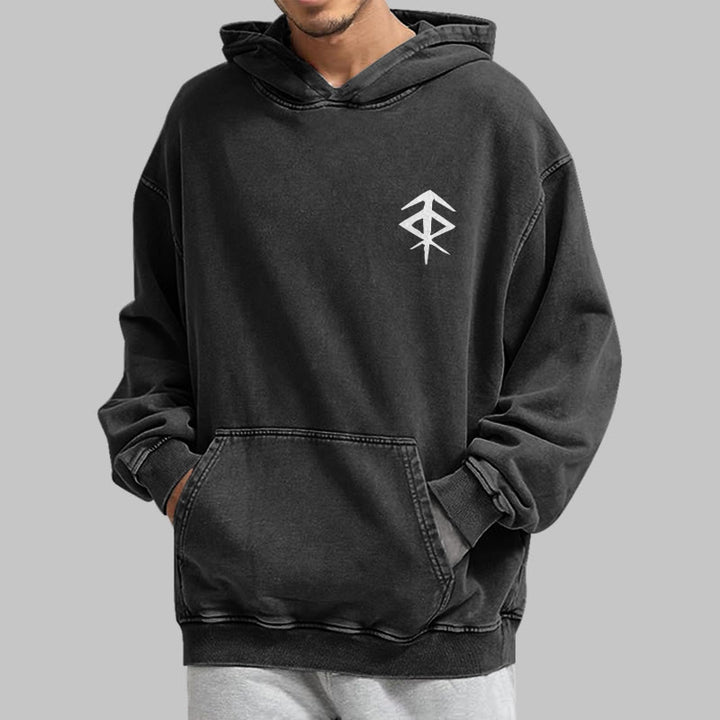 WorldNorse Vegvisir Double-Sided Print Washed Hoodie - image 7