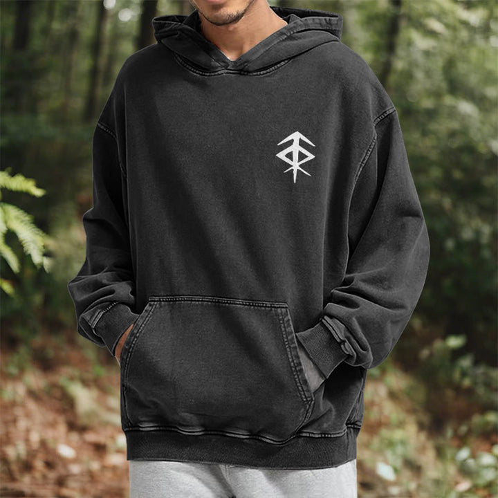 WorldNorse Vegvisir Double-Sided Print Washed Hoodie - image 9