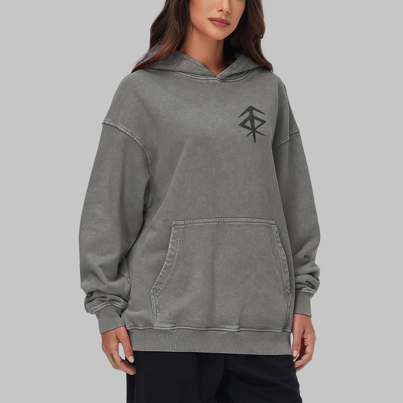 WorldNorse Vegvisir Double-Sided Print Washed Hoodie - image 21