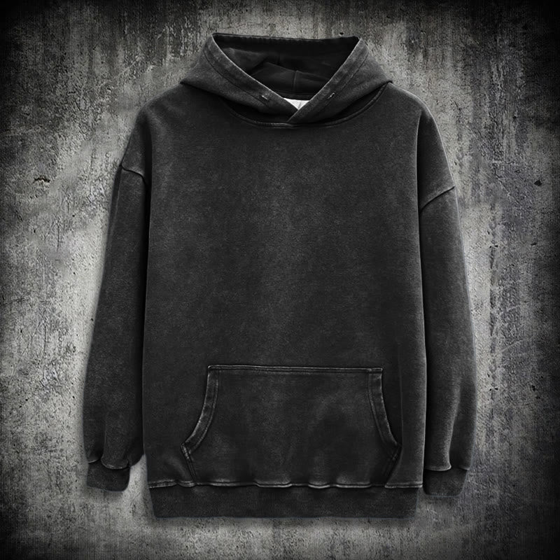 WorldNorse Valknut Raven Back Print Washed Hoodie - image 2