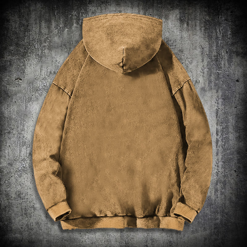 WorldNorse Tribal Bird & Viking Design Washed Hoodie - image 28