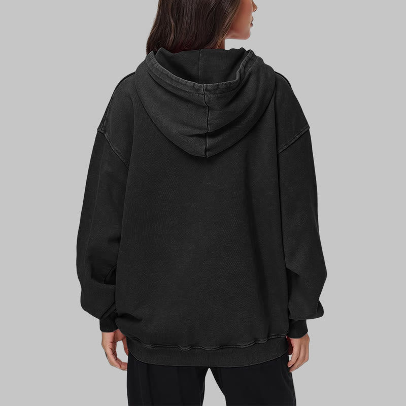 WorldNorse Tribal Bird & Viking Design Washed Hoodie - image 10