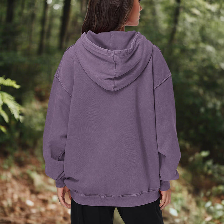 WorldNorse Tribal Bird & Viking Design Washed Hoodie - image 40