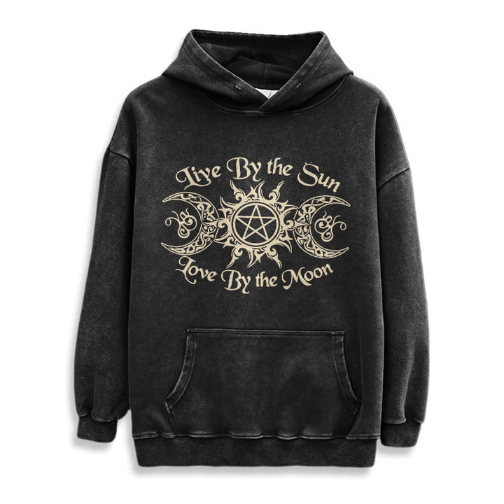 WorldNorse Live By The Sun Celtic Knot Washed Hoodie - image 2