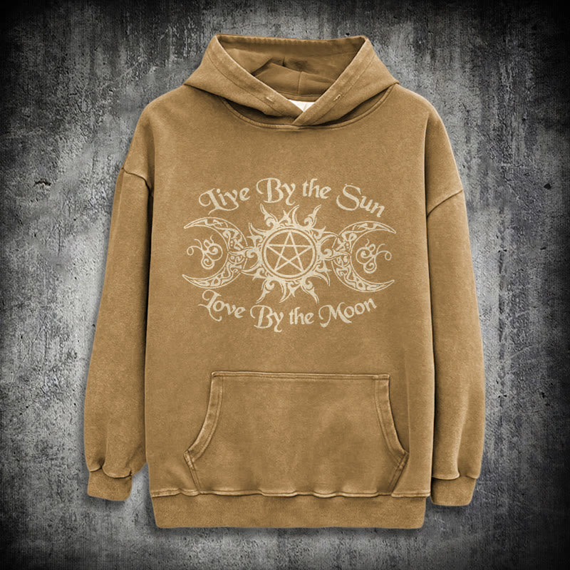 WorldNorse Live By The Sun Celtic Knot Washed Hoodie