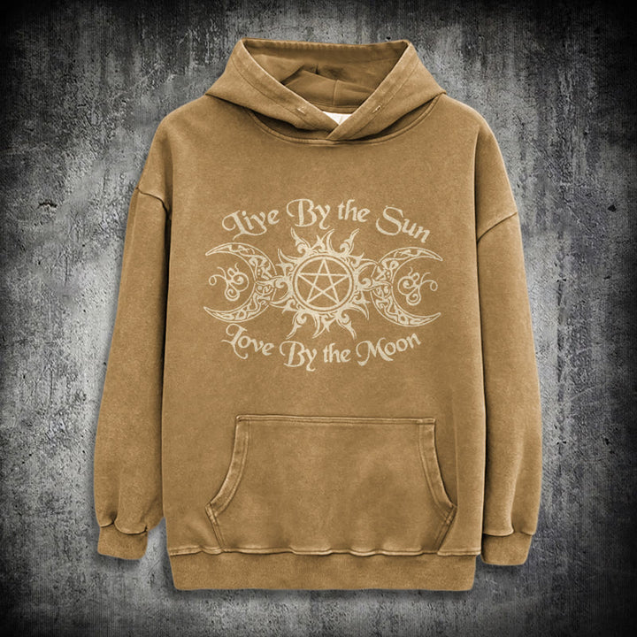 WorldNorse Live By The Sun Celtic Knot Washed Hoodie - Khaki - 3XL - image 25