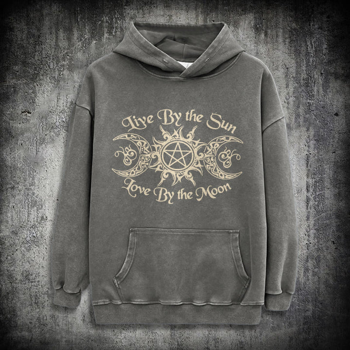 WorldNorse Live By The Sun Celtic Knot Washed Hoodie