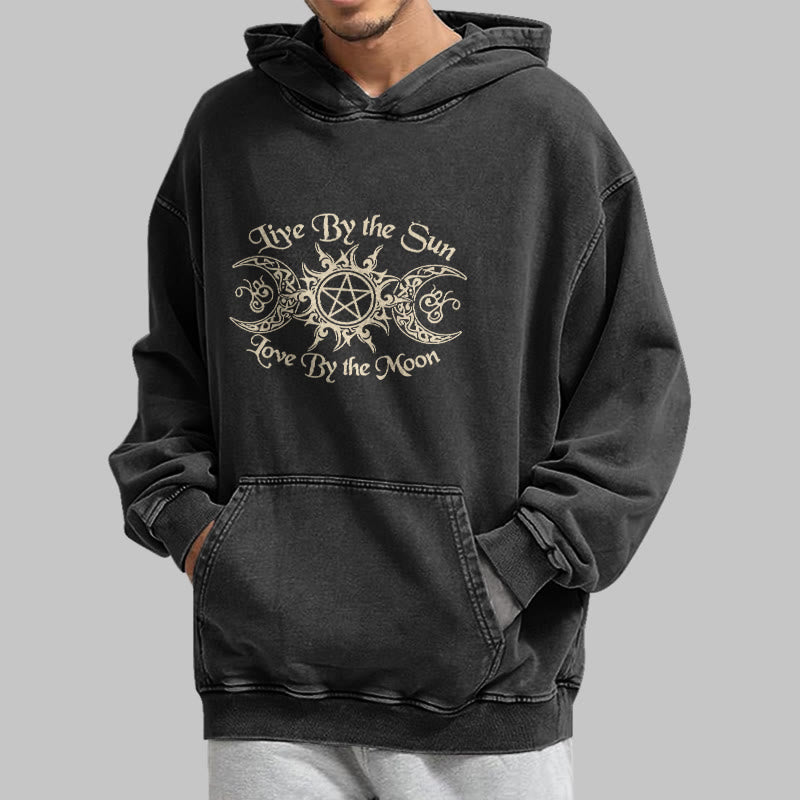 WorldNorse Live By The Sun Celtic Knot Washed Hoodie