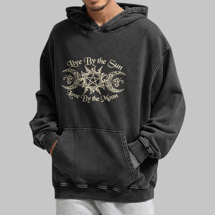 WorldNorse Live By The Sun Celtic Knot Washed Hoodie - image 4