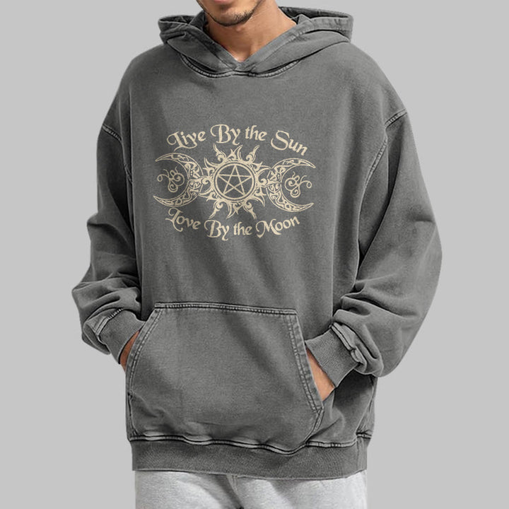 WorldNorse Live By The Sun Celtic Knot Washed Hoodie - image 13