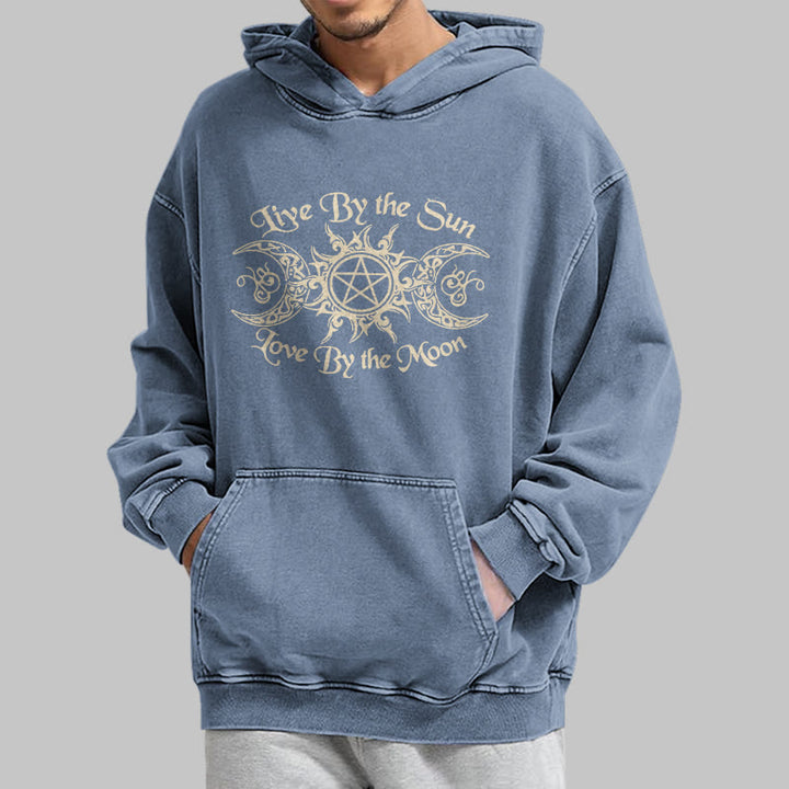 WorldNorse Live By The Sun Celtic Knot Washed Hoodie