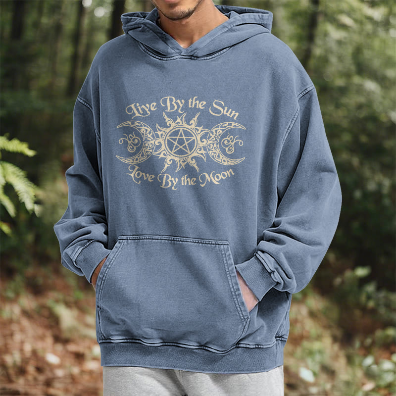 WorldNorse Live By The Sun Celtic Knot Washed Hoodie