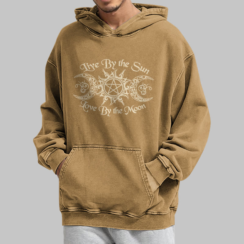 WorldNorse Live By The Sun Celtic Knot Washed Hoodie