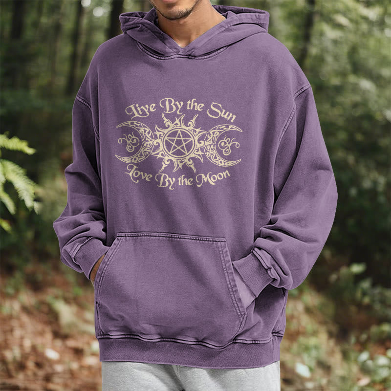 WorldNorse Live By The Sun Celtic Knot Washed Hoodie