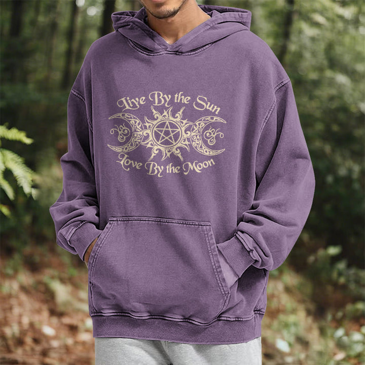 WorldNorse Live By The Sun Celtic Knot Washed Hoodie - image 34