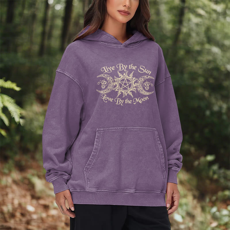 WorldNorse Live By The Sun Celtic Knot Washed Hoodie - image 36
