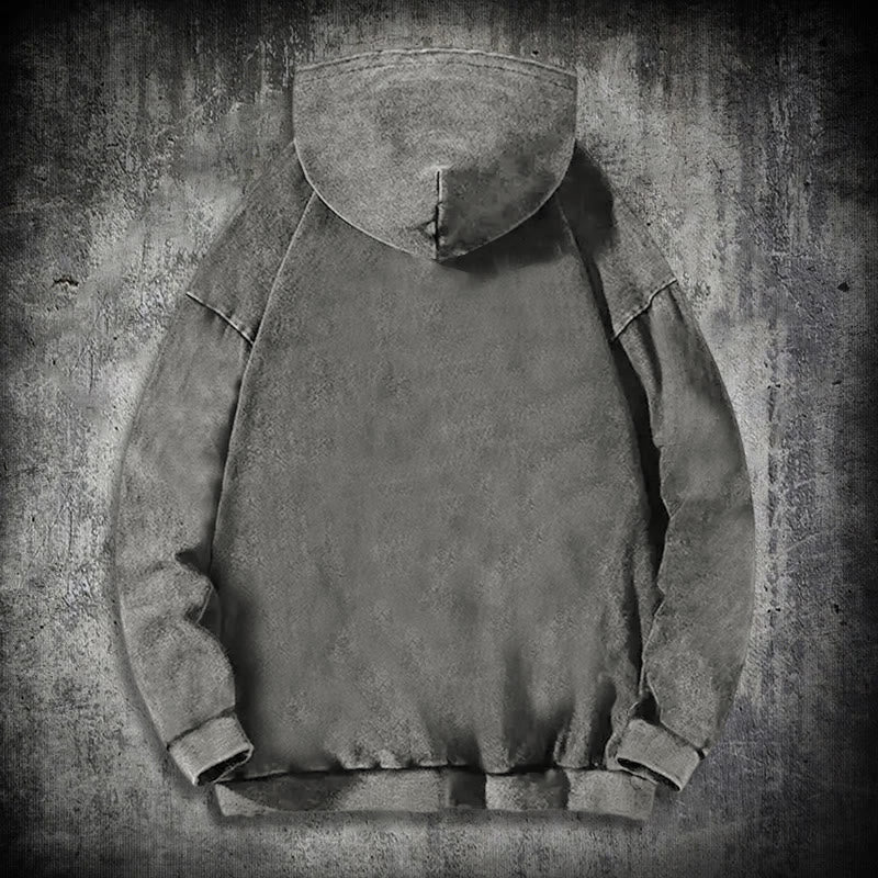 WorldNorse Yggdrasil Red Runes Viking Washed Hoodie - image 14