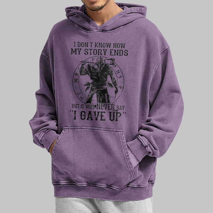 WorldNorse It Will Never Say ''I Gave Up'' Washed Hoodie - image 35
