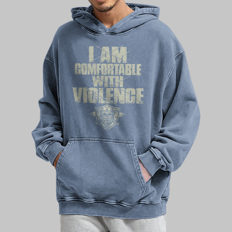 WorldNorse I Am Comfortable With Violence Washed Hoodie - image 21
