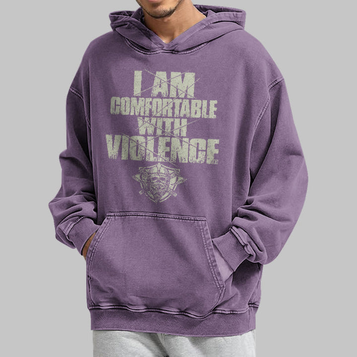 WorldNorse I Am Comfortable With Violence Washed Hoodie