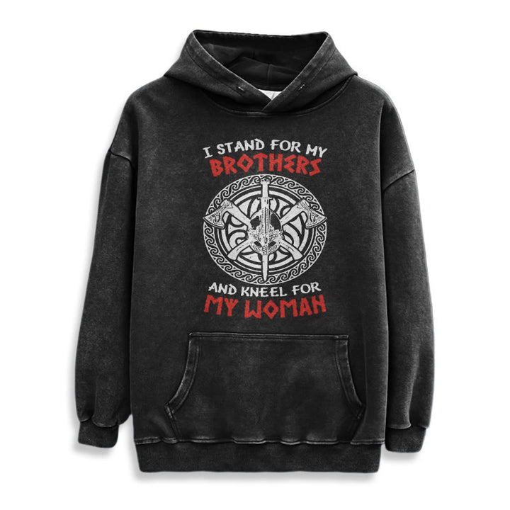 WorldNorse Viking Standbrothers Washed Hoodie