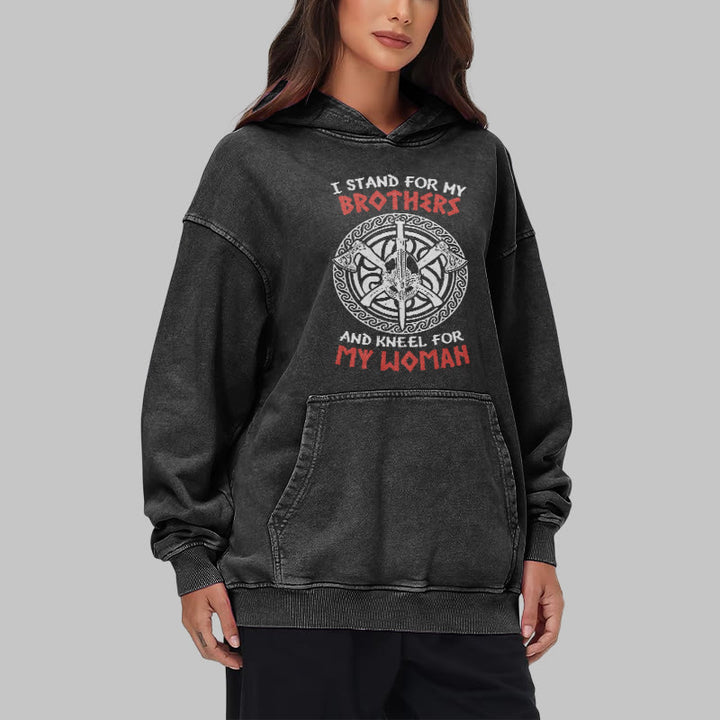 WorldNorse Viking Standbrothers Washed Hoodie - image 9