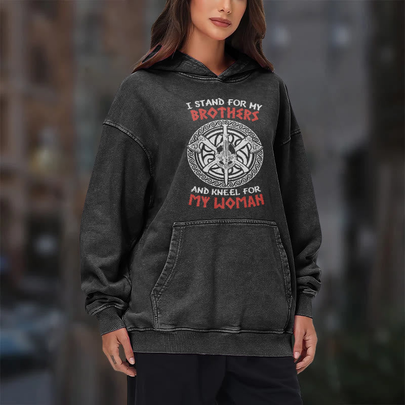 WorldNorse Viking Standbrothers Washed Hoodie - image 12