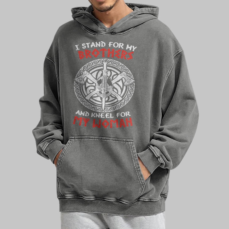 WorldNorse Viking Standbrothers Washed Hoodie