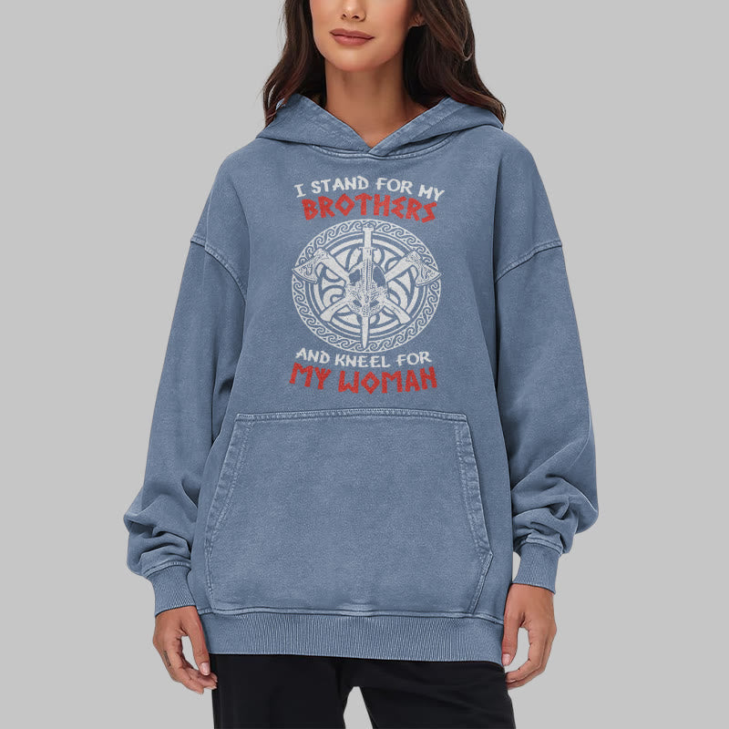 WorldNorse Viking Standbrothers Washed Hoodie